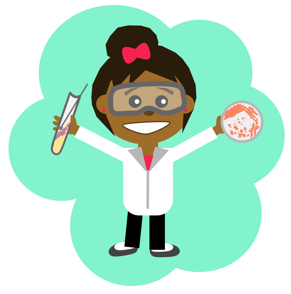 OnlineLabels Clip Art Science Girl 2